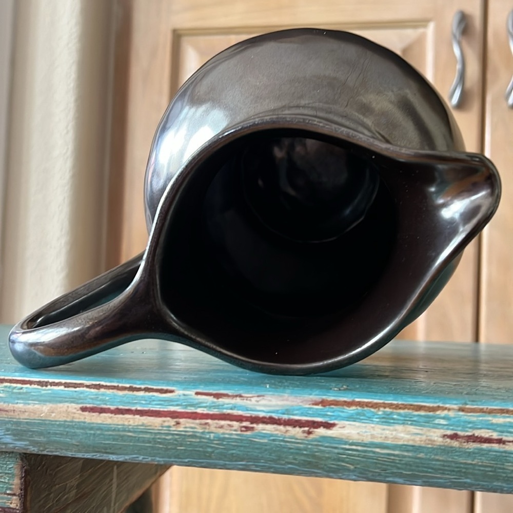 Juliska Pewter Glaze Stoneware Handled Pitcher Jug Vase - Picture 6 of 8